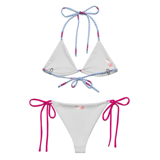 All-over print recycled string bikini