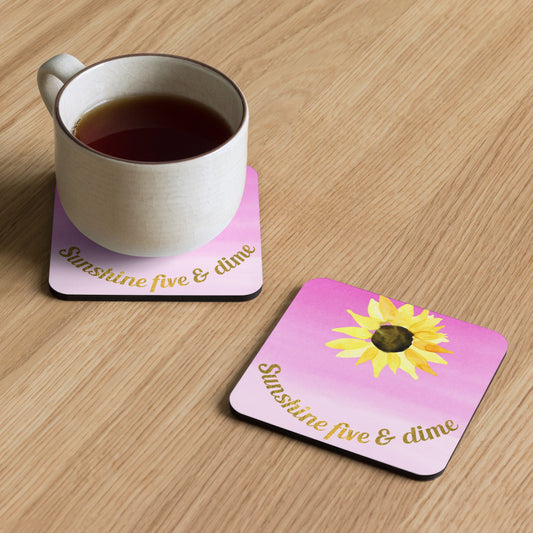Cork-back coaster