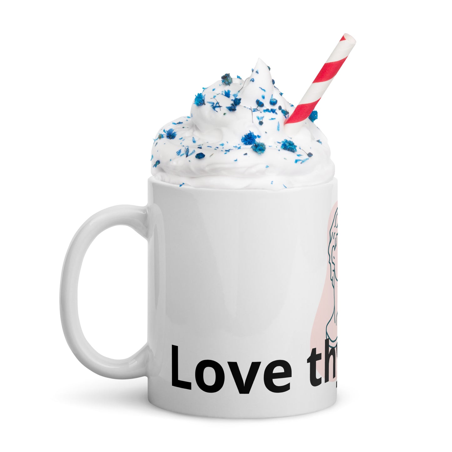 White glossy mug
