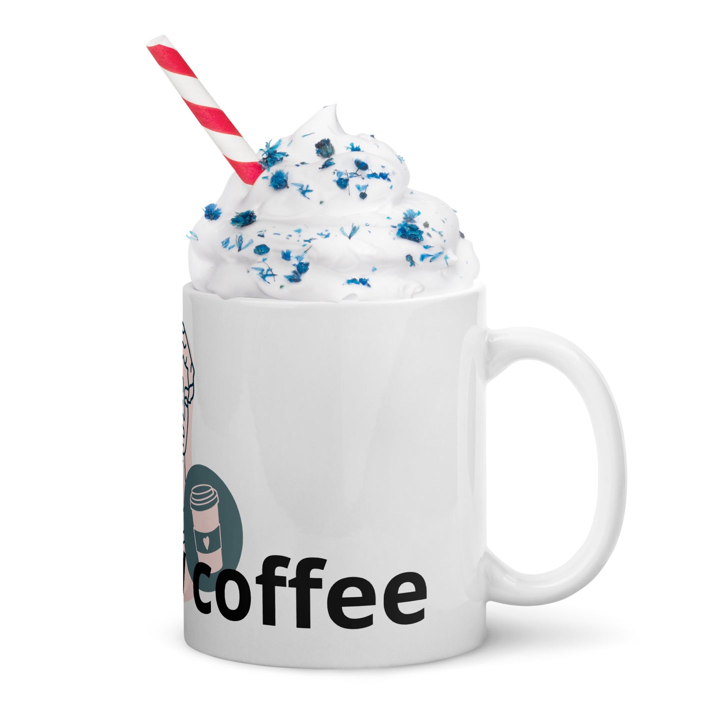 White glossy mug