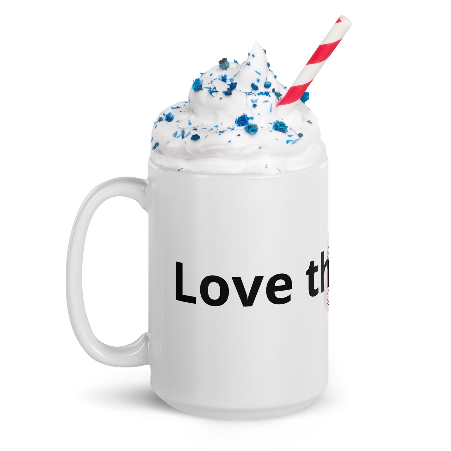White glossy mug