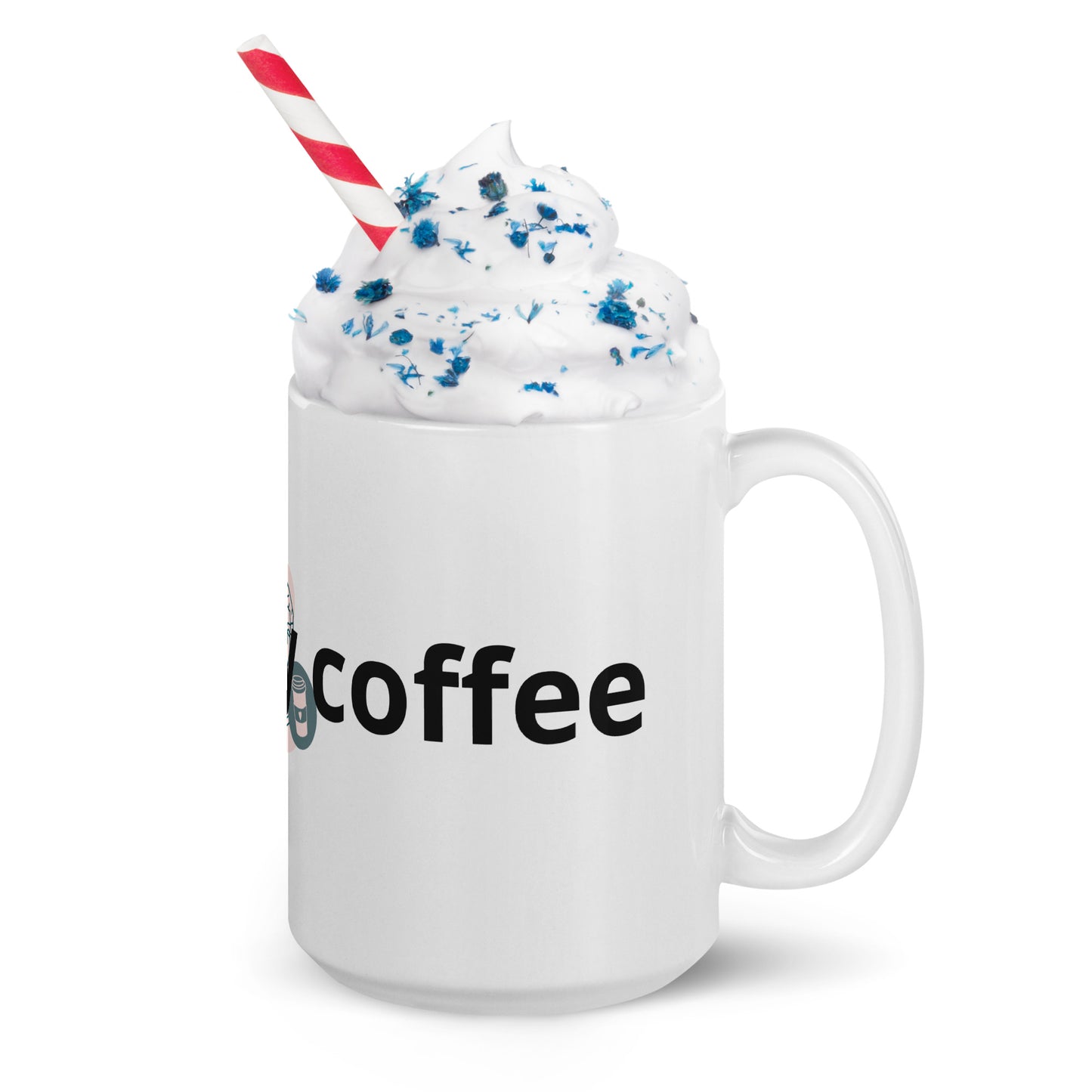 White glossy mug